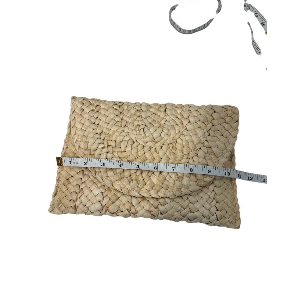 Shiraleah Simonetta Natural Woven Corn Husk Clutch Bag NWT - Picture 7 of 7